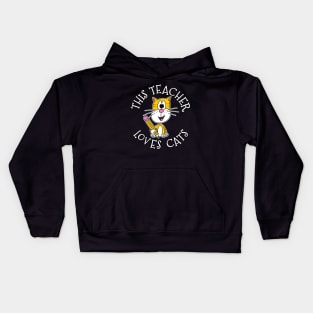 This Teacher Loves Cats School Cat Kids Hoodie